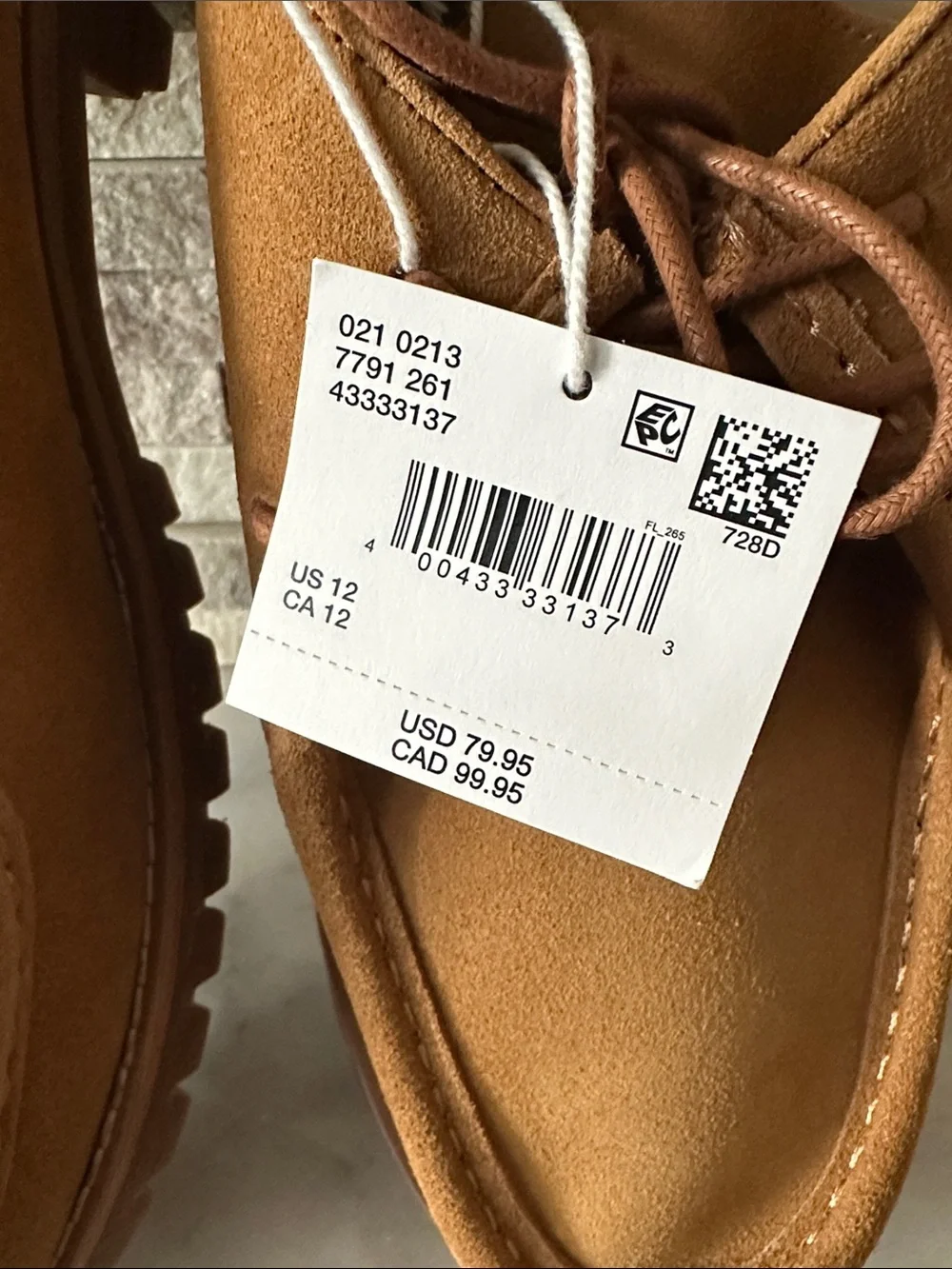American Eagle Lug Moccasin Shoe Size 12
